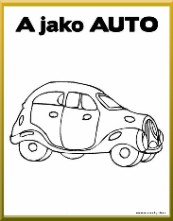 Grafomotorika - Psmeno A jako Auto