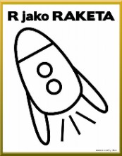 Grafomotorika - Psmeno R jako Raketa