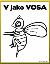 Grafomotorika - Psmeno V jako Vosa