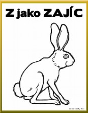 Grafomotorika - Psmeno Z jako Zajc